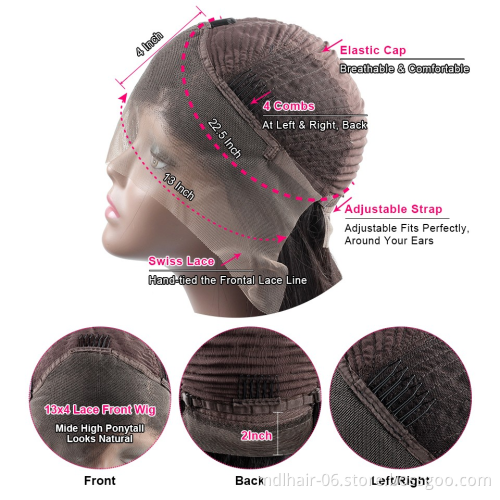 Short Bob Wig Brazilian Curly Lace Front Human Hair Wigs HD Transparent Lace Wigs Preplucked Hairline Wig For Women